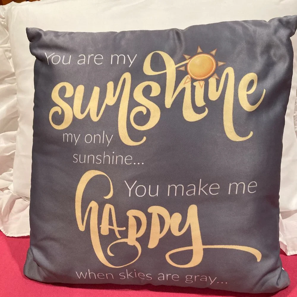 Home Accent Pillow Gray White